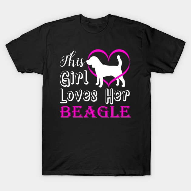 This Girl Loves Her Beagle Dog T-Shirt by BamBam